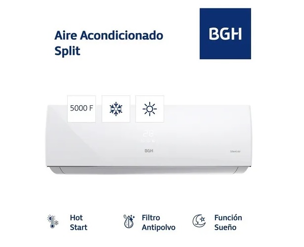 Aire Acondicionado Split BGH Frío/Calor 5000W BSH52WCU