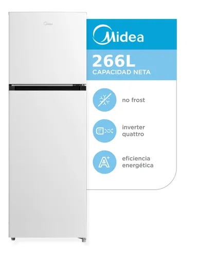 Heladera Midea No Frost Inverter Top Mount 266L MDRT385MTF01AD