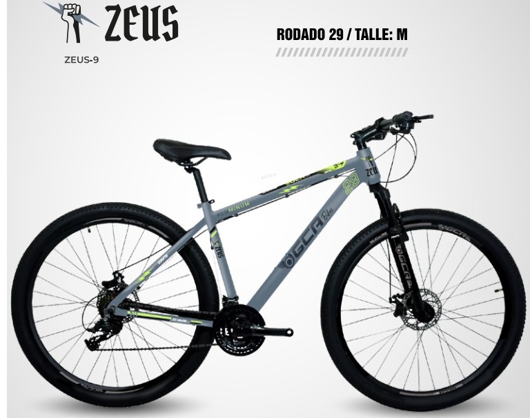 BICICLETA GCA ROD 29  ZEUS 21V ALUMINIO GRIS/FLUO