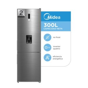 Heladera Midea No Frost 300 Lts Inverter Combi Mdrb424fge46a-w