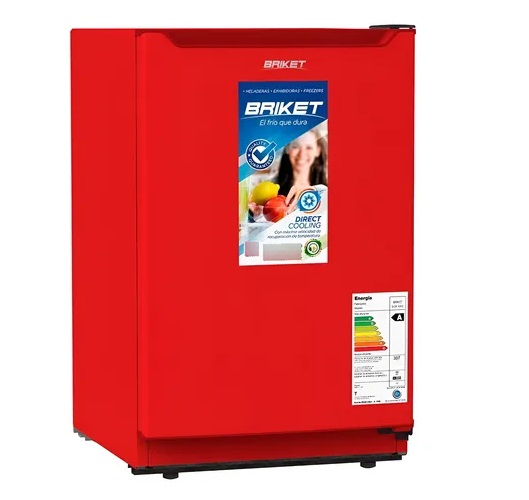 Heladera Frigobar Bajo Mesada Briket BK1F 10 Color Rojo Con Capacidad De 125L
