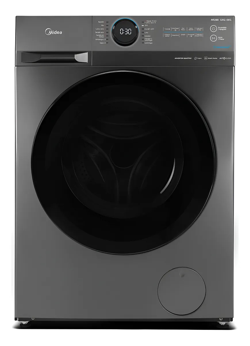 LAVASECARROPA MIDEA INVERTER 12/8kg WIFI MF200D120B/T GRIS
