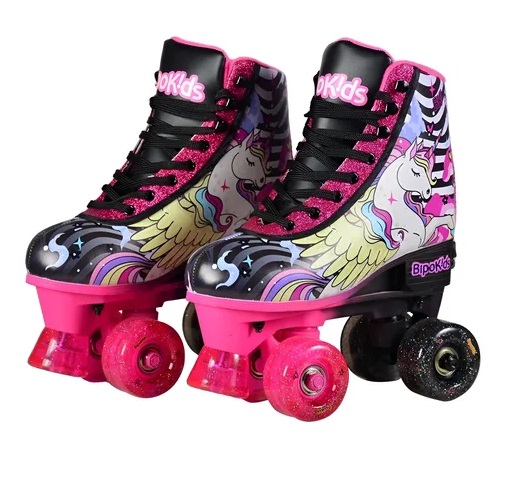 PATINES NEGROS UNICORNIO CON LUCES RLL165 PLUS -BIPO- TALLE 31AL34