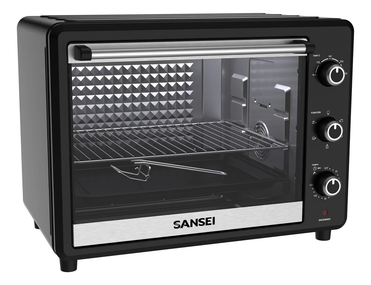 Horno Eléctrico Sansei 63L Con Convección Negro