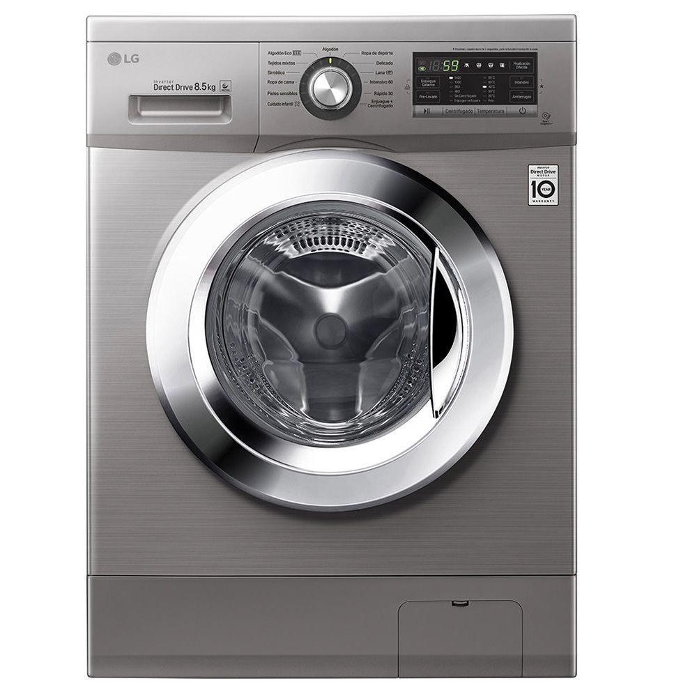Lavarropas LG Carga Frontal Inverter 8.5Kg Silver WM8514EE6