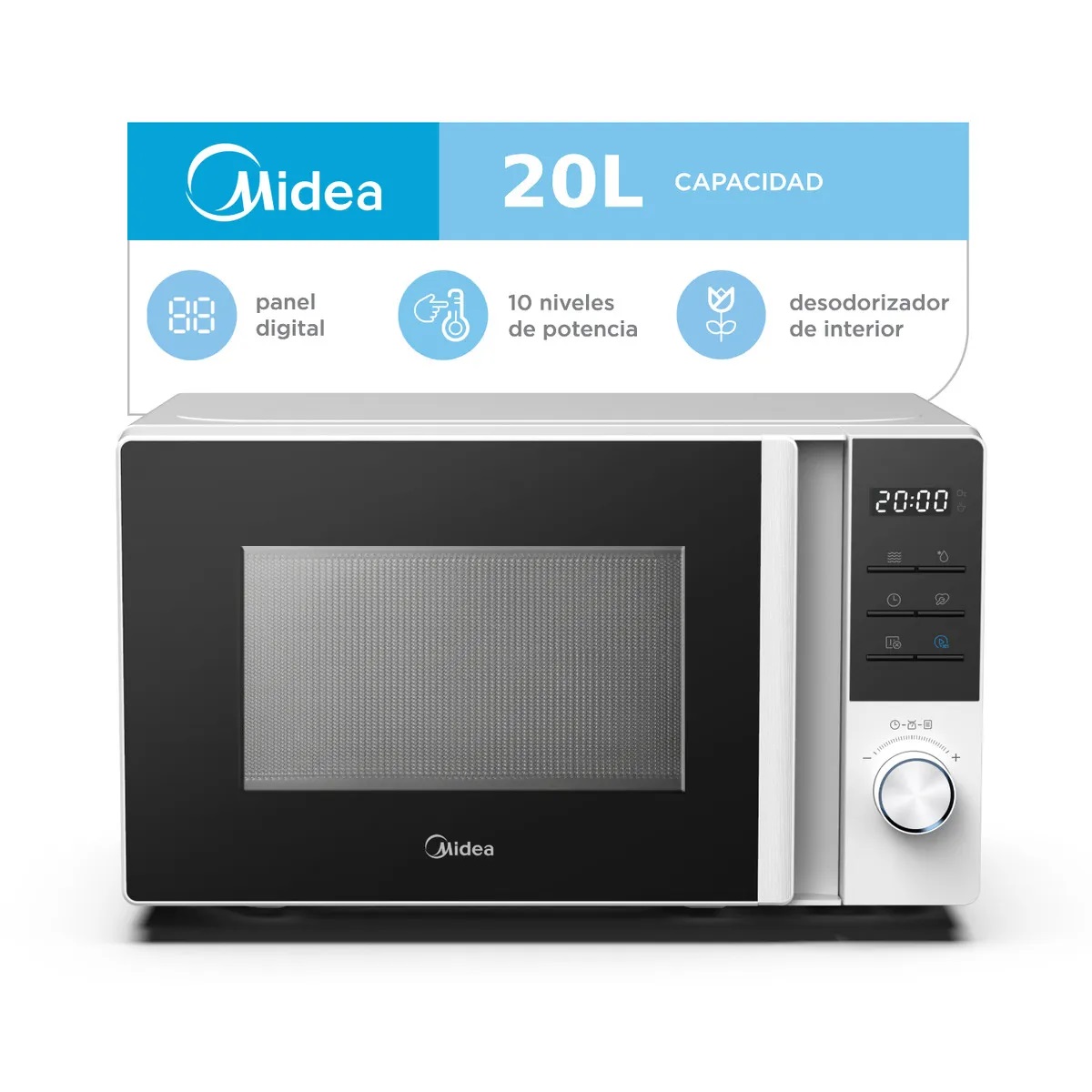 Microondas Midea 20 L Digital Blanco MW-DN120WAR1