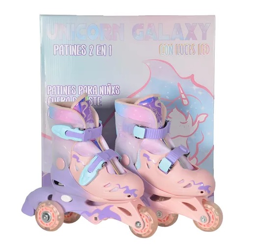 ROLLER/PATIN 2 EN 1 ROSA RLL 130 -BIPO-