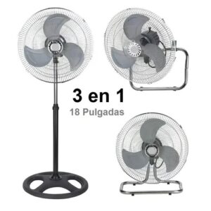 Ventilador KANJI KJH-FH1209 De Pie Turbo Pared 18"  3 En 1 Especificaciones:Vent