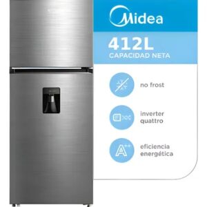 Heladera Midea 412L Inverter No Frost MDRT580MTE46ADW Inoxidable