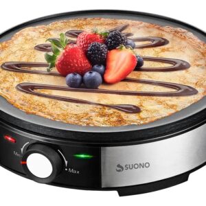 Panquequera Suono Regulable Antiadherente Eléctrica Acero Inoxidable