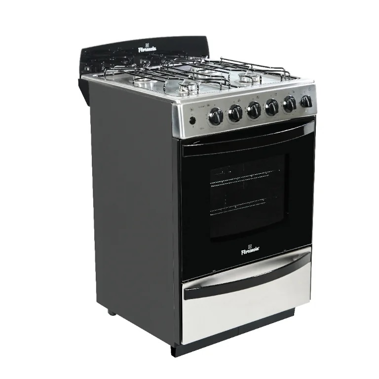 Cocina Multigas 5538 - 56Cm, Encendido Eléctrico, Horno Easy Clean, Acero Inox -