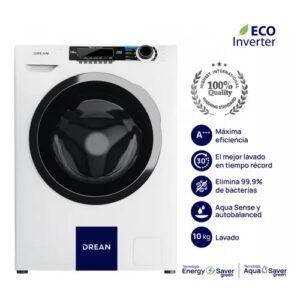 Lavarropas Carga Frontal Ecoinverter 10 Kg Blanco Drean - LFDR1012SB0