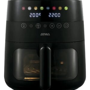 FREIDORA DE AIRE ATMA 8L DIGITAL C/VISOR NEGRA FR248ABP