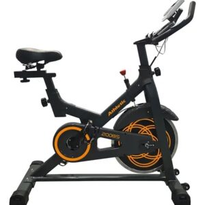 Bicicleta Fija Vertical Athletic 200bs Disco 8kg Color Negro