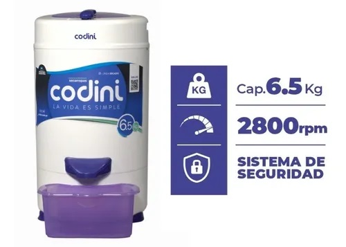 SECARROPAS CENTRIFUGO CODINI IL61 6.1KG LILA