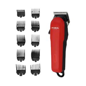 CORTADORA DE PELO Y BARBA HAIR CLIPPER AIWA (10 PEINES)  AWC-CPB04R