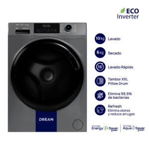Lavasecarropas Ecoinverter 10 Kg Gris Drean - LSCDR1006SG0