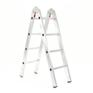 Escalera Tijera de Aluminio 8 Escalones 2,22 Mts