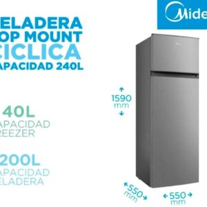 Heladera Cíclica Top Mount 240L Silver  MDRT333FGE50A