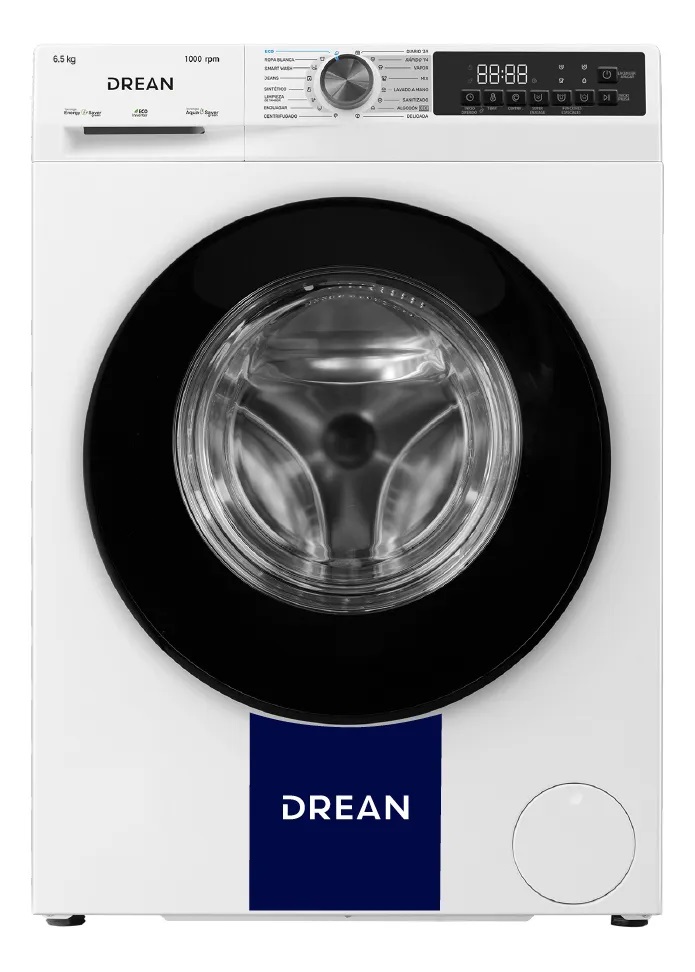 Lavarropas Carga Frontal Inverter 6,5 Kg Blanco Drean - LFDR0610ISB0