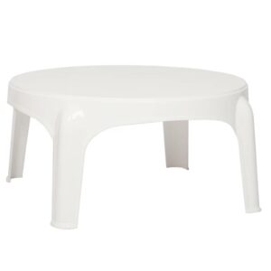 MESA PLASTICA REDONDA PUKET BLANCO GARDEN LIFE