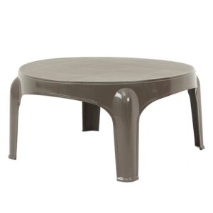 MESA PLASTICA REDONDA PUKET GRAFITO GARDEN LIFE