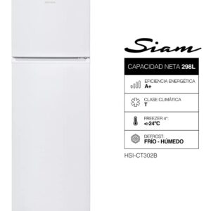 HELADERA SIAM CICLICA BLANCA HSI-CT302B