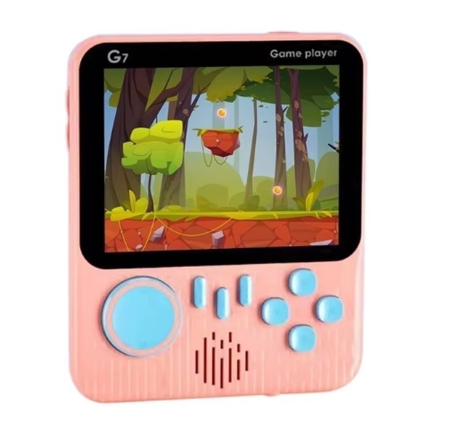 Consola Game Box G7 Ultra Slim 666 juegos clasicos rosa