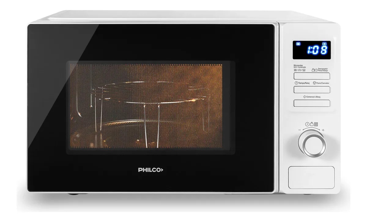 Microondas Digital Con Grill Philco 28 Lts Blanco MPHDGW28UAP