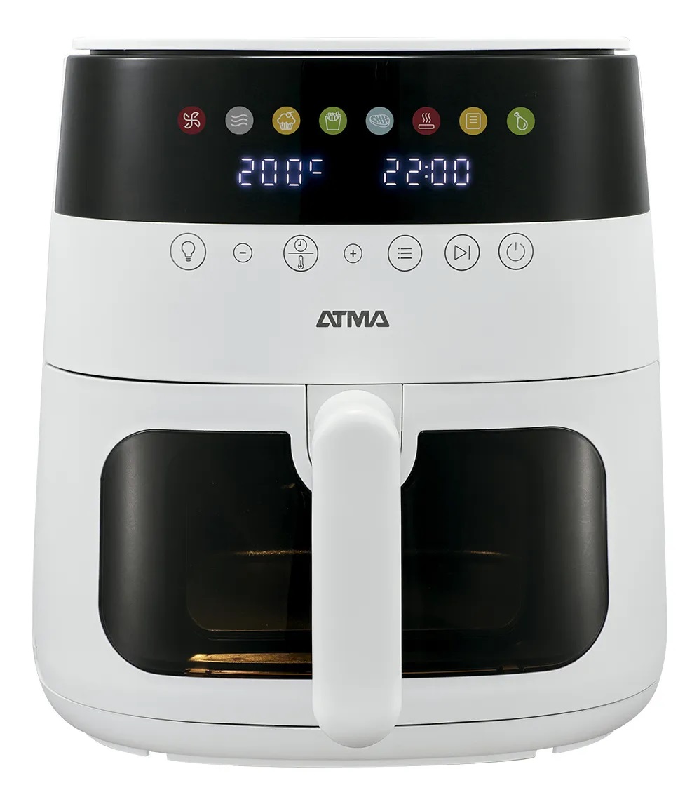 FREIDORA DE AIRE ATMA 6L DIGITAL C/VISOR WHITE FR246AWP