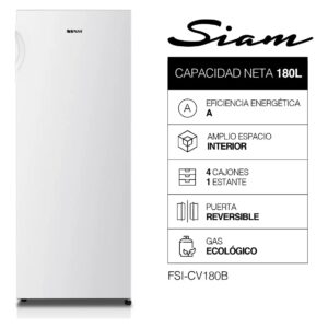 FREEZER VERTICAL 166L SIAM