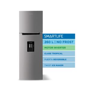 HELADERA SMARTLIFE 260L INVERTER C/DISPENSER INOX