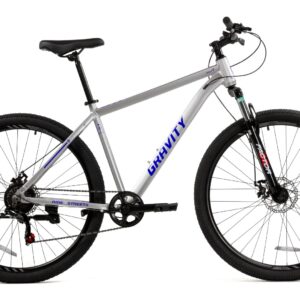 BICICLETA MTB GRAVITY SALTY TALLE M/L R29 GRIS Y CELESTE