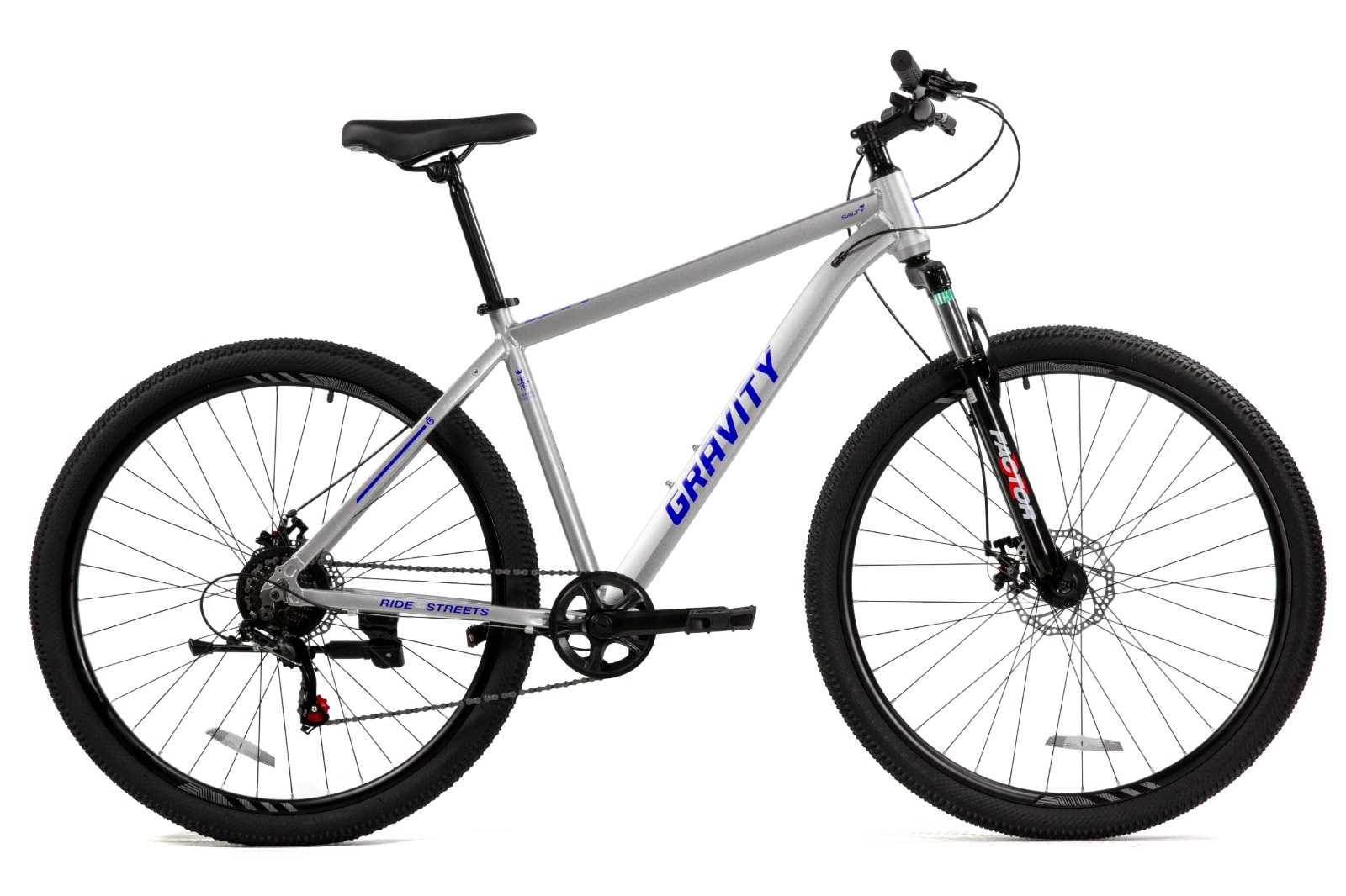 BICICLETA MTB GRAVITY SALTY TALLE M/L R29 GRIS Y CELESTE