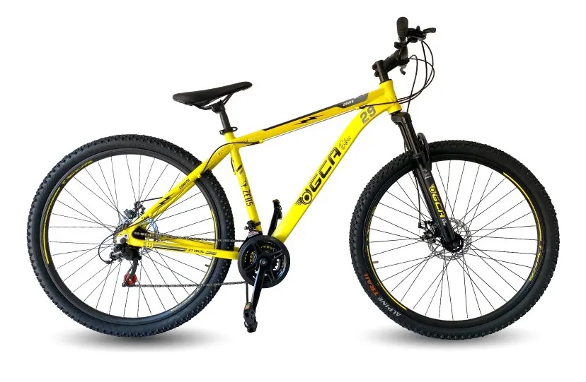 BICICLETA GCA MOUNTAINBIKE ROD 29 21 VELOCIDADES ALUMINIO ZEUS AMARILLA