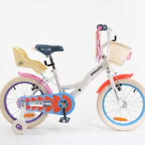 BICICLETA NIÑOS GRAVITY BADDIE R16 (CREMA Y CHAO)