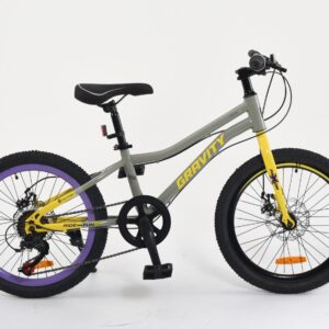 BICICLETA NIÑOS GRAVITY ROAM R20  (GRIS Y AMARILLO)