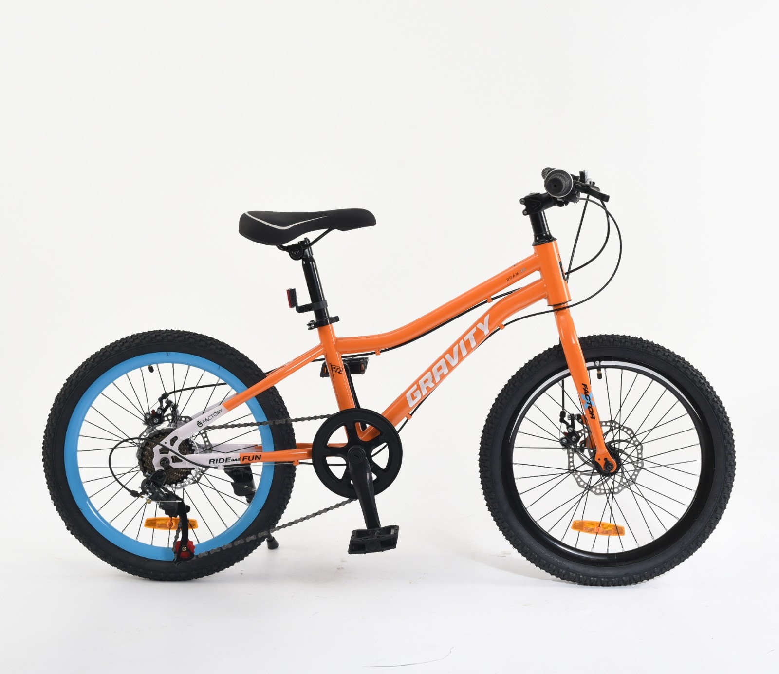 BICICLETA NIÑOS GRAVITY ROAM R20 (NARANJA Y CELESTE)