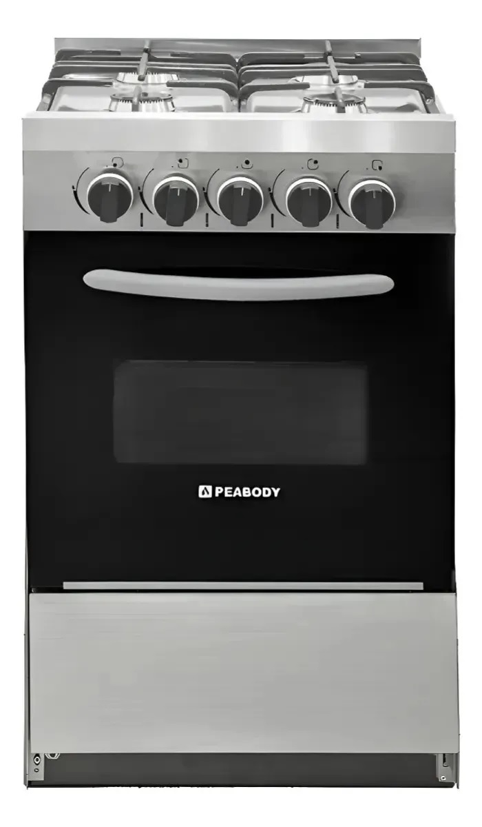 COCINA PEABODY 53CM 4 HORNALLAS INOXIDABLE