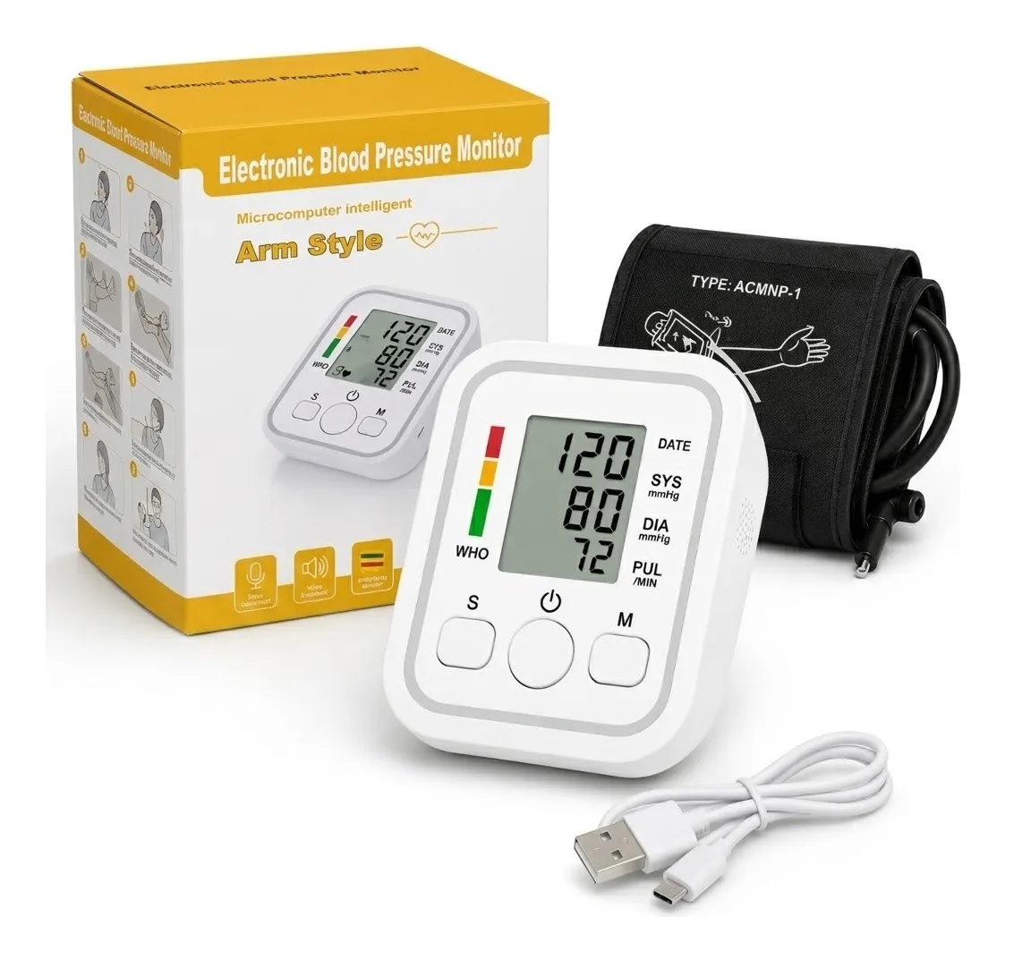 TENSIOMETRO DIGITAL DE BRAZO CARGA USB YE666CR