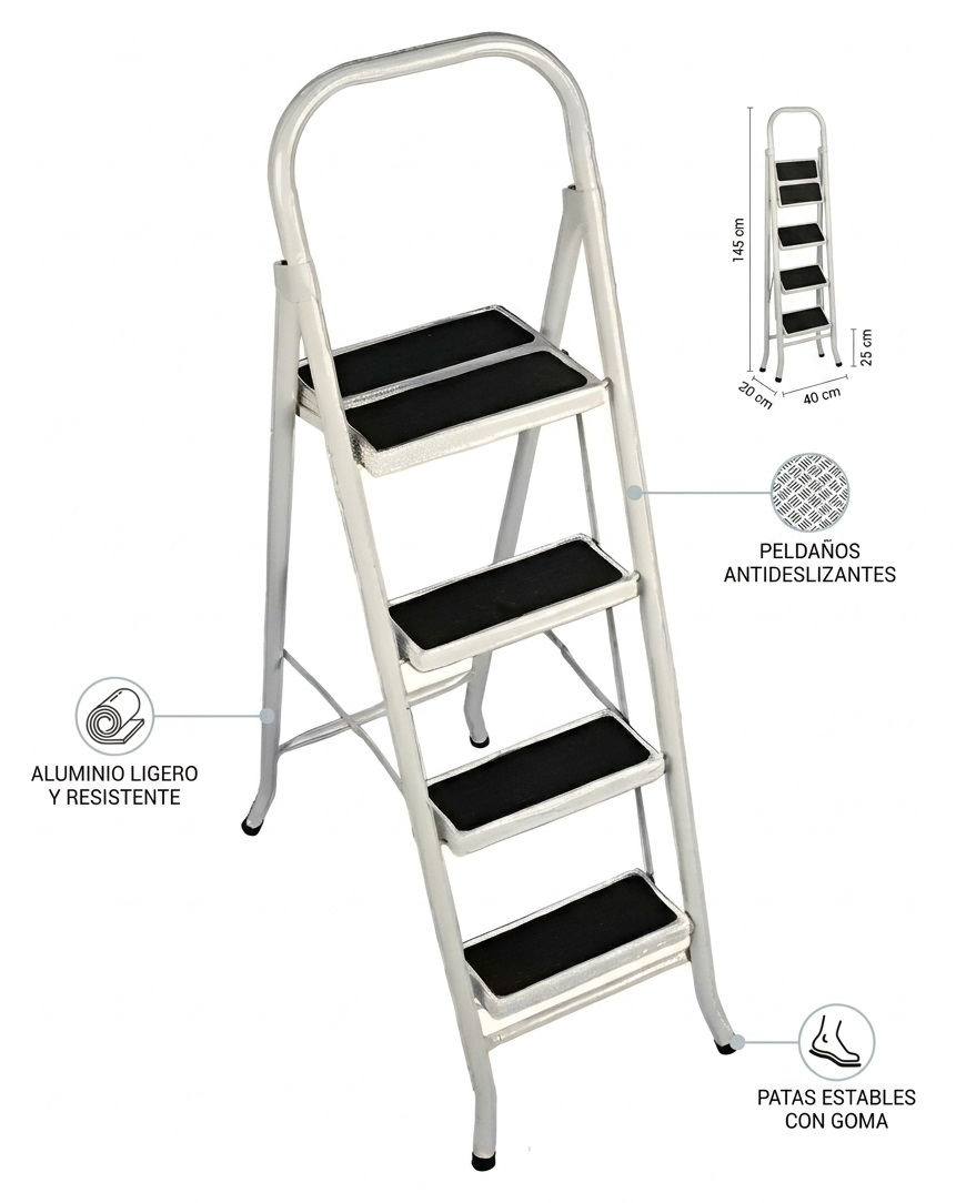 ESCALERA PLEGABLE 4 ESCALONES