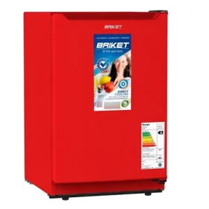 Heladera Frigobar Bajo Mesada Briket BK1F 10 Color Rojo Con Capacidad De 125L