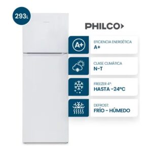 Heladera Top Mount Philco 320 Lts Ciclica Phct320b