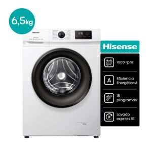 Lavarropas Automático Hisense 6.5kg Carga Frontal Blanco