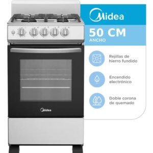 COCINA MULTIGAS MIDEA 50CM GRIS 20TMG4PGAR1