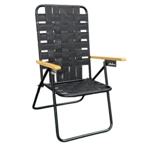 Reposera TOTAL BLACK 5 Posiciones Plegable, con cintas, Nahuel